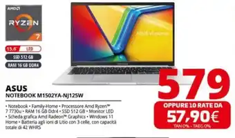 Comet ASUS NOTEBOOK M1502YA-NJ125W offerta