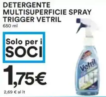 Coop Superstore Detergente multisuperficie spray trigger vetril offerta