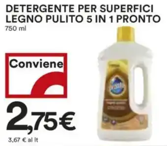 Coop Superstore Detergente per superfici legno pulito 5 in 1 pronto offerta