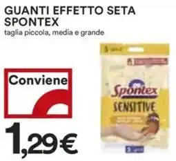 Coop Superstore Guanti effetto seta spontex taglia piccola, media e grande offerta