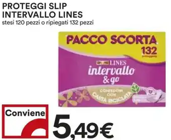 Coop Superstore Proteggi slip intervallo lines stesi 120 pezzi o ripiegati 132 pezzi offerta