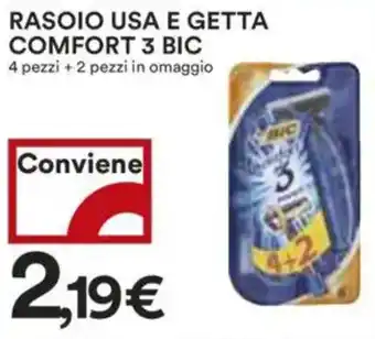 Coop Superstore Rasoio usa e getta comfort 3 bic 4 pezzi + 2 pezzi in omaggio offerta