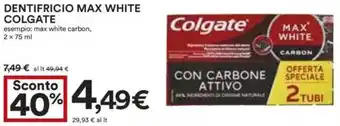 Coop Superstore Dentifricio max white colgate offerta