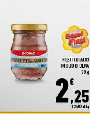 Conad Conad - filetti di alici all'olio di oliva 90 g(ml) offerta