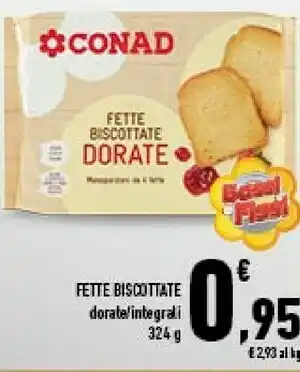 Conad Conad - fette biscottate cereali 324 g(ml) offerta