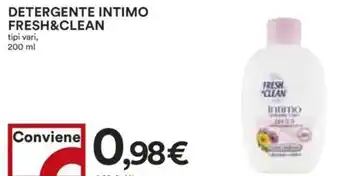 Coop Superstore Detergente intimo fresh&clean tipi vari, offerta