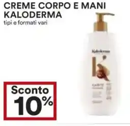 Coop Superstore Creme corpo e mani kaloderma tipi e formati vari offerta