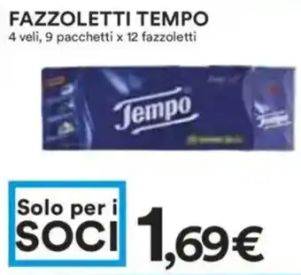 Coop Superstore Fazzoletti tempo 4 veli, 9 pacchetti x 12 fazzoletti offerta