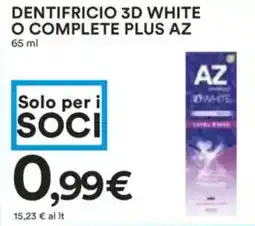 Coop Superstore Dentifricio 3d white o complete plus az offerta