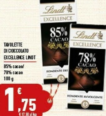 Conad Excellence 85% cacao 100 g(ml) offerta