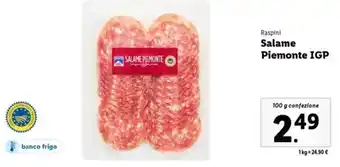 Lidl Raspini Salame Piemonte IGP offerta