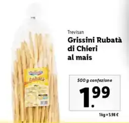 Lidl Trevisan Grissini Rubatà di Chieri al mais offerta