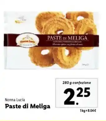 Lidl Nonna Lucia Paste di Meliga offerta