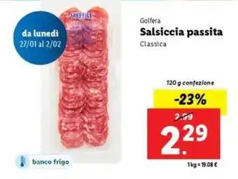 Lidl Golfera Salsiccia passita offerta