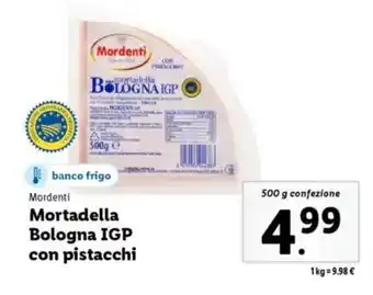 Lidl Mordenti Mortadella Bologna IGP con pistacchi offerta