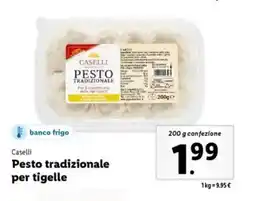 Lidl Caselli Pesto tradizionale per tigelle offerta