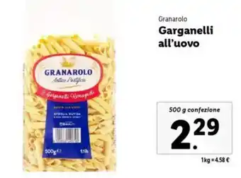 Lidl Granarolo Garganelli all'uovo offerta