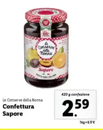 Lidl Le Conserve della Nonna Confettura Sapore offerta