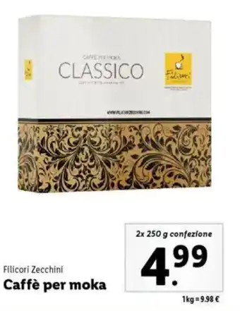 Lidl Filicori Zecchini Caffè per moka offerta