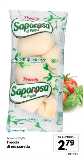 Lidl Saporosa di Puglia Treccia di mozzarella offerta