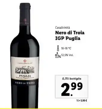 Lidl Casaltrinità Nero di Troia IGP Puglia offerta