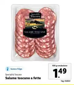 Lidl Specialità Toscane Salame toscano a fette offerta