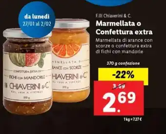 Lidl F.lli Chiaverini & C. Marmellata o Confettura extra offerta