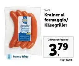 Lidl Siebi Krainer al formaggio/ Käsegriller offerta