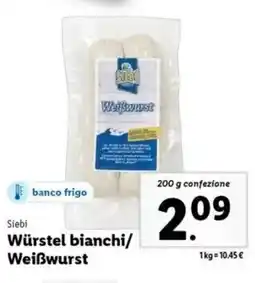 Lidl Siebi Würstel bianchi/ Weißwurst offerta