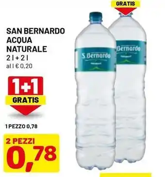 DPiù SAN BERNARDO acqua naturale offerta