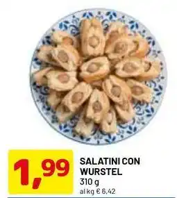 DPiù Salatini con wurstel offerta