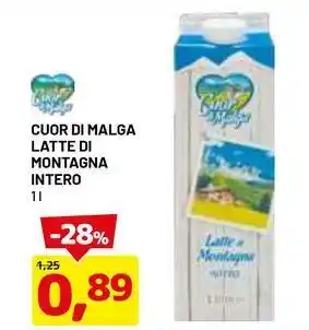 DPiù CUOR DI MALGA latte di montagna intero offerta