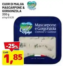 DPiù CUOR DI MALGA mascarpone & gorgonzola offerta