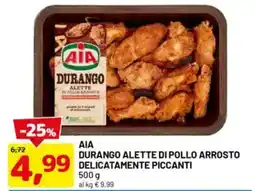 DPiù AIA Durango alette di pollo arrosto delicatamente piccanti offerta