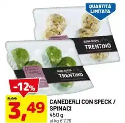 DPiù Canederli con speck/ spinaci offerta