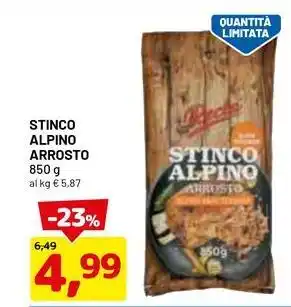 DPiù Stinco alpino arrosto offerta