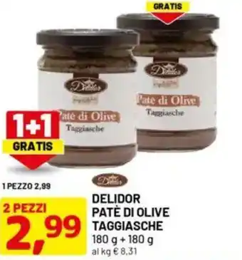 DPiù DELIDOR Patè di olive taggiasche offerta