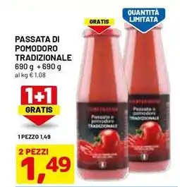 DPiù Passata di pomodoro tradizionale offerta