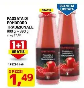 DPiù Passata di pomodoro tradizionale offerta