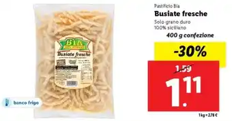 Lidl Pastificio Bia Busiate fresche offerta