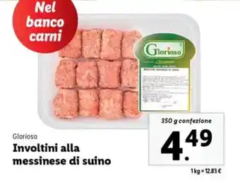 Lidl Glorioso Involtini alla messinese di suino offerta