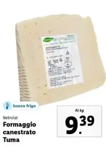 Lidl Nebrolat Formaggio canestrato Tuma offerta