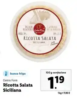 Lidl Centro Form Ricotta Salata Siciliana offerta