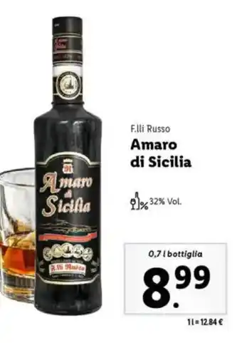 Lidl F.lli Russo Amaro di Sicilia offerta