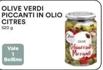 Coop Superstore Olive verdi piccanti in olio citres vale 1 bollino offerta