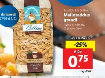 Lidl Pastificio F.lli Cellino Malloreddus grandi offerta