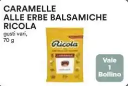 Coop Superstore Caramelle alle erbe balsamiche ricola gusti vari, vale 1 bollino offerta