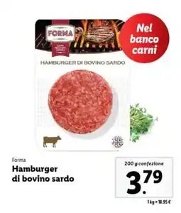 Lidl Forma Hamburger di bovino sardo offerta