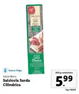 Lidl Salumi Murru Salsiccia Sarda Cilindrica offerta