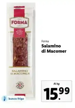 Lidl Forma Salamino di Macomer offerta